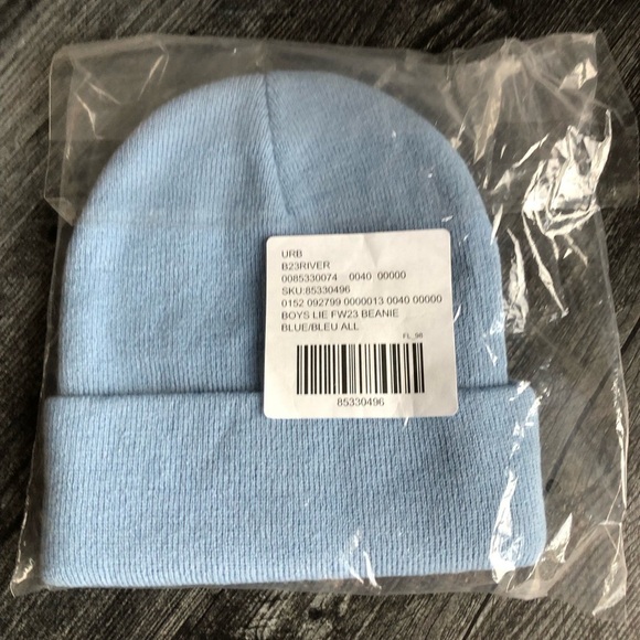 Boys Lie Blue Beanie Knit Hat Logo NWT - Picture 8 of 10